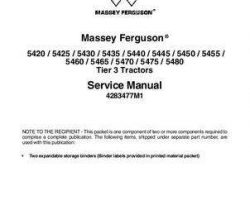 Massey Ferguson 5400 Series Tier 3 Tractor Service Manual Packet