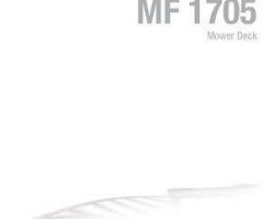 Massey Ferguson 4283511M1 Operator Manual - 1705 Mower Deck