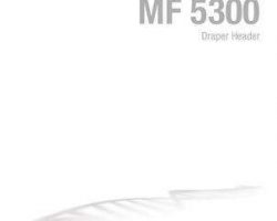 Massey Ferguson 5300 Draper Header Service Manual