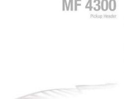 Massey Ferguson 4283552M3 Operator Manual - 4300 Pickup Header