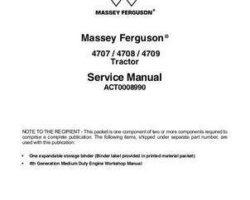 Massey Ferguson 4707 4708 4709 Tractor Service Manual