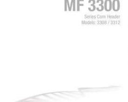 Massey Ferguson 3308 3312 Corn Header Service Manual