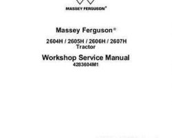 Massey Ferguson 2604H 2605H 2606H 2607H Tractor Service Manual Packet