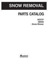 AGCO 4316079M2 Parts Book - SB563 Snow Blower