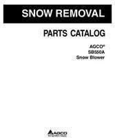 AGCO 4316106M5 Parts Book - SB550A Snow Blower