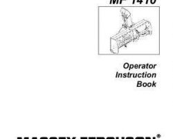 Massey Ferguson 4316360M2 Operator Manual - 1410 Snow Blower