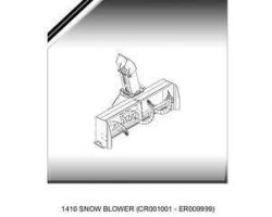 Massey Ferguson 4316361M3 Parts Book - 1410 SNOW BLOWER (CR001001 - ER009999)