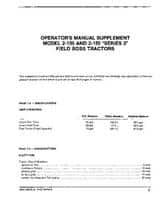 White 432443D1 Operator Manual - 2-135 / 2-155 Tractor (series 3 supplement)