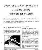 White 432470 Operator Manual - 185 Tractor (Field Boss supplement)