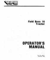 White 432471 Operator Manual - 16 Tractor (Field Boss)