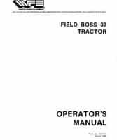 White 432474B Operator Manual - 37 Tractor (Field Boss)