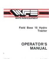 White 432482 Operator Manual - 16 Tractor (Field Boss, hydro transmission)