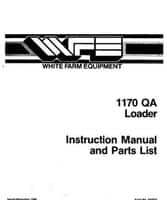 White 432933 Operator Manual - 1170 QA Loader (quick attach)