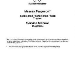 Massey Ferguson 8650 8660 8670 8680 8690 Tractor Service Manual Packet