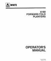White Planter 437252E Operator Manual - 6182 / 6186 / 6198 Planter