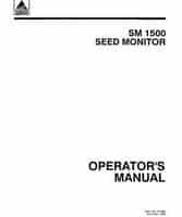 White Planter 437282 Operator Manual - SM1500 Seed Monitor