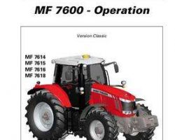 Massey Ferguson 4373393M3 Operator Manual - 7614 / 7615 / 7616 / 7618 Tractor (classic, Dyna 4-6, operation)