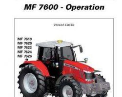 Massey Ferguson 4373852M3 Operator Manual - 7619 7620 7622 7624 7626 Tractor (classic, Dyna 6, operation)