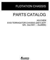 Ag-Chem 507410D1H Parts Book - 6103 TerraGator (chassis, eff sn Sxxx1001, 2007)