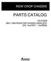 Ag-Chem 520361D1C Parts Book - 884 / 1084 RoGator (chassis, eff sn Uxxx1001, 2009)