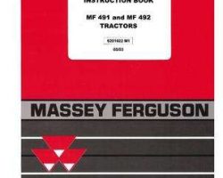 Massey Ferguson 6201022M1 Operator Manual - 491 / 492 Tractor (prior to sn BNxxxxx, prior to tier 2)