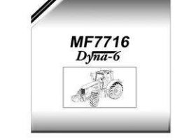 Massey Ferguson 6246152M1 Parts Book - 7716 Tractor (Dyna 6)