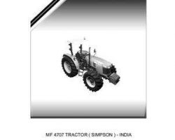 Massey Ferguson 6246206M3 Parts Book - 4707 Tractor (Simpson engine, built in India)