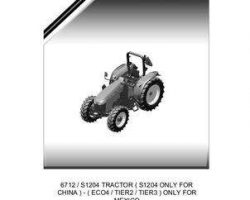 Massey Ferguson 6246218M2 Parts Book - 6712 Tractor (EC04, only for mexico) / S1204 Tractor (China only)