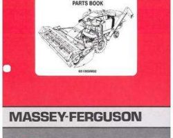 Massey Ferguson 651009M92 Parts Book - 82 Self Propelled Combine