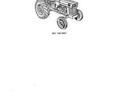 Massey Ferguson 651190M97 Parts Book - 175 Tractor (Continental gas, Perkins gas & diesel)