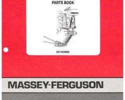 Massey Ferguson 651252M95 Parts Book - 135 Mower (side mount industrial sickle bar)