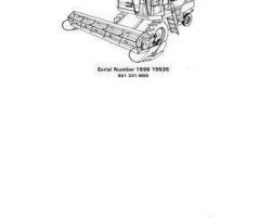 Massey Ferguson 651331M95 Parts Book - 750 Combine (prior sn 19596)
