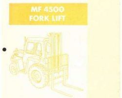 Massey Ferguson 651348M93 Parts Book - 4500 Forklift
