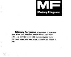 Massey Ferguson 651362M92 Parts Book - 570 Moldboard Plow (reversible)