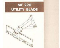 Massey Ferguson 651409M91 Parts Book - 226 Utility Blade