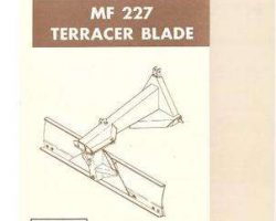 Massey Ferguson 651410M91 Parts Book - 227 Terracer Blade