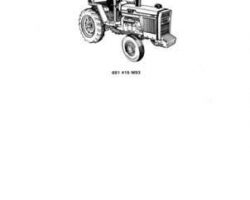 Massey Ferguson 651415M93 Parts Book - 2705 Tractor
