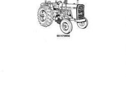 Massey Ferguson 651475M92 Parts Book - 290 Tractor (prior sn P06156, UK production, 1989)