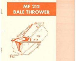 Massey Ferguson 651479M92 Parts Book - 212 Bale Thrower