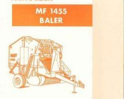 Massey Ferguson 651497M91 Parts Book - 1455 Round Baler