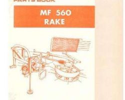 Massey Ferguson 651509M91 Parts Book - 560 Rotary Rake Tedder
