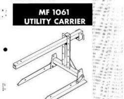 Massey Ferguson 651524M91 Parts Book - 1061 Utility Carrier