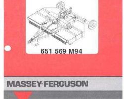 Massey Ferguson 651569M94 Parts Book - 1051 Rotary Cutter