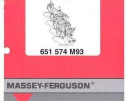Massey Ferguson 651574M93 Parts Book - 141 Moldboard Plow