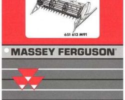 Massey Ferguson 651613M91 Parts Book - 9650 Soybean Header (25 ft)
