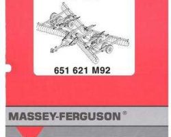 Massey Ferguson 651621M92 Parts Book - 590 Disc Harrow (tandem)