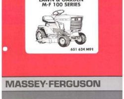 Massey Ferguson 651624M91 Parts Book - 112LT / 114LTX / 116LTX Lawn Tractor