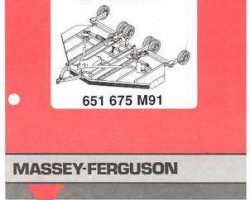Massey Ferguson 651675M91 Parts Book - 2150 / 2154 Rotary Cutter