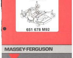 Massey Ferguson 651678M92 Parts Book - 2200 Mower