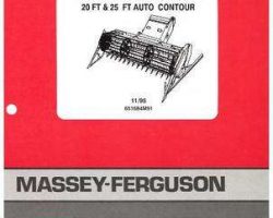 Massey Ferguson 651684M91 Parts Book - 9650 Soybean Header (20 ft / 25 ft, Auto Contour)